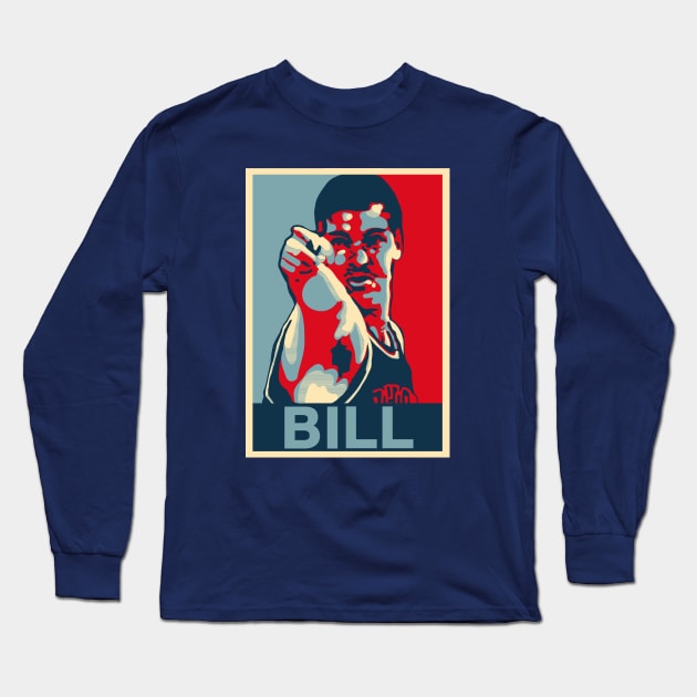 Bill Laimbeer Bill Obama Hope Large Print Long Sleeve T-Shirt by qiangdade